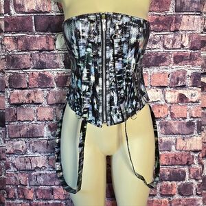 Envision Me In Black Holographic Corset